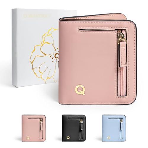 Image of COSHAYSOO Initial Teen Girl Wallets RFID Slim Wristlet Keychain Personalized Easter Basket Stuffers Birthday Gifts for 8 9 10 11 12 13 14 15 16 17 18 Year Old Teenage Girls, Pink Letter Q
