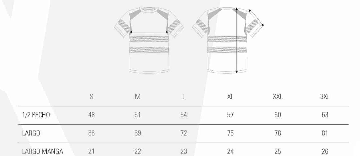 WORKTEAM Camiseta Alta Visibilidad con Interior de Algodón, Manga Corta con Reflectante Segmentado EN ISO 20471, con Tejido de Rejilla Debajo del Brazo. Unisex