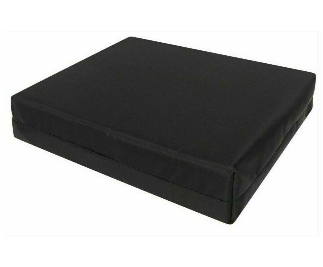 Brillars Garden Chair Foam Cushion For Rattan Furniture - Waterproof Zip Remoavble Cover, Multi Use Indoor Outdoor Chairs Patio Office Pads, Thick Cushions (45cm x 45cm x 10cm, Black) โ image 1