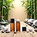 2Pcs Brown 30ml Glass Essential Oil Roller Bottles,Perfume Roller,Refillable Roll on Bottles Container Empty Deodorant Rollerball Beauty and Personal Care Tools for Fragrance Cosmetics Roll on ottles