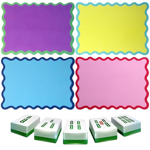 4 Cartas Mezcladoras de Mahjong en PVC resistente
