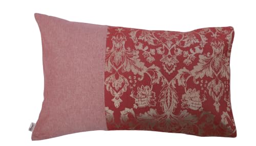 Image of Home- The Best is for You Cotton Self Design Pillow Covers Set of 2 (Red Fiore)