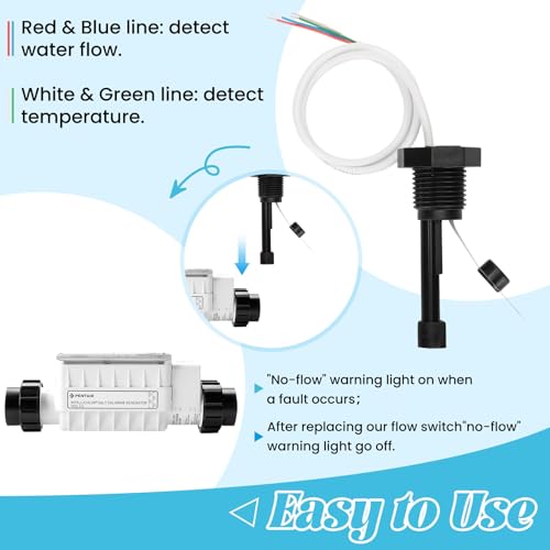 Flow Switch for IntelliChlor Ic40 Replacement Number 520736，for Intellichlor IC40, IC20, IC15, IC60 Four-Wire Connection Salt Chlorinator Generator Cell - Thumbnail 5