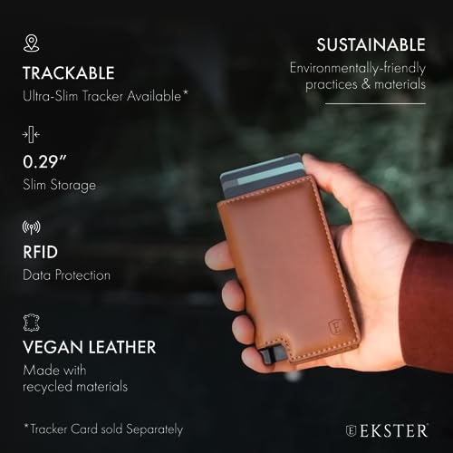 Image of Ekster - Parliament Pop Up Minimalist Wallet for Men - Mens Wallets Leather - RFID Blocking Card Holder Wallet with Push Button and Card Ejection - Leather Wallet - Easy Access