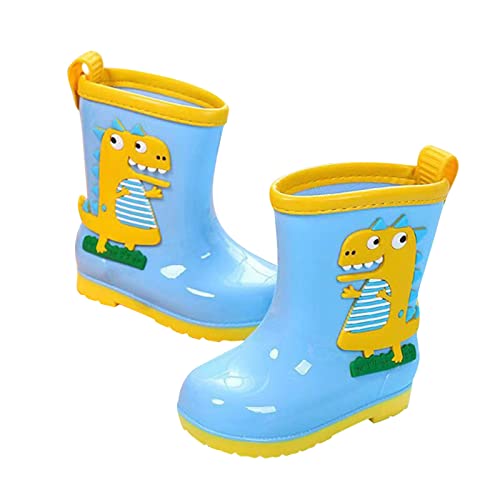 Rain Boots Toddler Kids Waterproof Rain Boots Cartoon Infant Boys Girls PVC Rain Boots Waterproof Non Slip Shoes Outdoor (Blue, 5-6 Years)