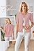 Arach&Cloz Womens Fashion Spring Lightweight Short Sleeve Sweater Cardigan 2026 Tops Button Down Crew Neck Bolero Shrug Casual Tops Trendy Date Valentine Dusty Pink XL