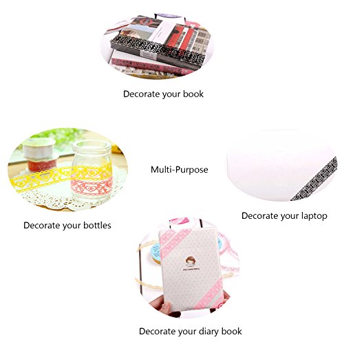 Washi Tape, 5 Roll Lace Flower Diy Decorative Masking Sticky Adhesive Tape For Scrapbooking & Phone Diy Decoration #TOP5