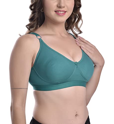 Image of Viral Girl Women's Wire-Free Cotton Hosiery Bra | Non-Padded, Full Coverage, Adjustable Straps | Soft Comfortable Innerwear with Hook & Eye Closure for Everyday Use