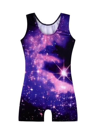 HOZIY Gymnastics Leotards for Girls with Shorts Biketards Dance Tumbling Outfits Matching Scrunchies 1-12 Years Old