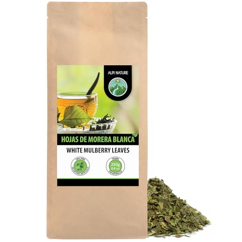Alpi Nature Hojas de Morera Infusión 250g, Hojas de Morera Secas y Cortadas, Té de Hojas Sueltas