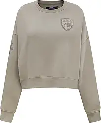 Moletom feminino NHL neutro escovado nas costas felpudas com gola redonda