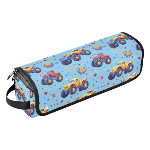 Bolsa de viaje Monster Truck Cute Marble para herramientas de cabello con tapete resistente al calor para planchas, rizadores y organizador portátil miniatura 1