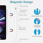 Stylus Pen for iPad (2026-2018), Fast Charge Pencil for iPad A16 11th/10/9/8/7/6 Gen, Air M4/M3/M2/11/13"/5/4/3rd, Pro M4 M5 11"/13"/12.9", Mini A17 Pro 7/6/5th, Palm Rejection Tilt Sensitivity - Image 5