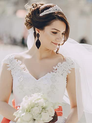Choice Of All MFH986 Clip On Earrings For Women Rhinestone Crystal Wedding Bridal Clip-On Drop Dangle Earrings Formal Earrings thumb #7