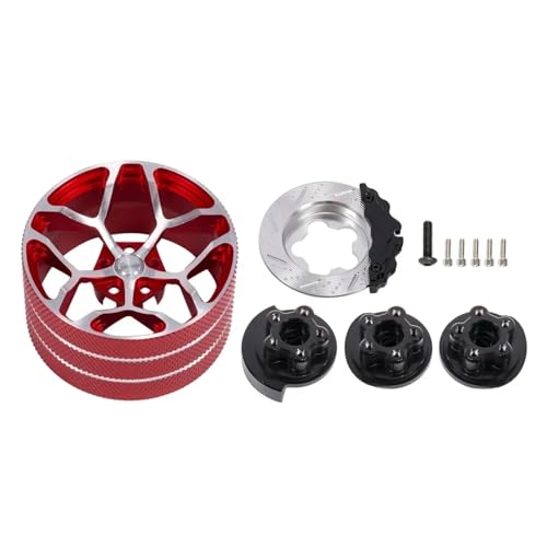 RC�A�N�Z�T���[ For Flysky For Futaba TQI Noble NB4 X6 X4 SANWA MT44 7PX 4PX RC4GS �A���~�������[�g�R���g���[���X�e�A�����O�z�C�[���n���h�z�C�[�� RC�g�����X�~�b�^�[(Red)