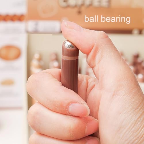 4 bolígrafos de gel con aroma a café y diseño de pan miniatura 4