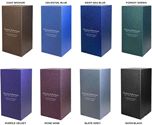 Amaranthine Urns - Music Cremation Urn With Custom Engraving - Adult Size Funeral Urn For Ashes – Grey Color Option - Eaton Dl Style - Made In Usa #TOP1