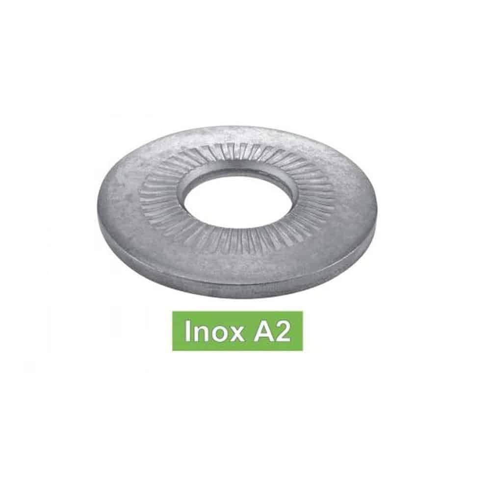 100 Rondelle coniche a righe serie strette 12 mm - NFE 25511 - Inox A2 - D-Work