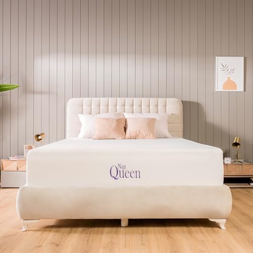 NapQueen Twin Mattress, 12 Inch Elizabeth Cooling Gel Memory Foam Mattress, Twin Bed Mattress in a Box, CertiPUR-US Certified, Medium Firm, Breathable Soft Fabric Cover