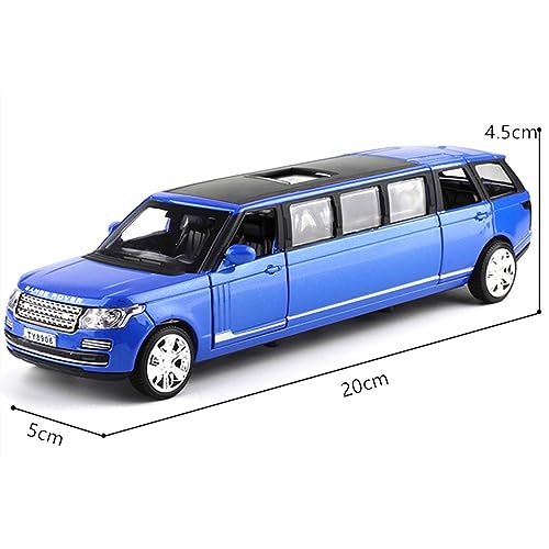 Image of Deuson Ecom Exclusive Alloy 1:32 Long Range Rover Diecast Metal Pull Back Die Cast Car Pullback Toy Car With Openable Doors, Light Music Boys Gifts Toy - Multicolor