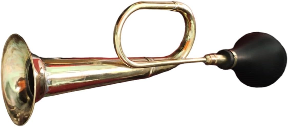 Vintage Style Brass Car Horn Bike Bus Bullet Single Turn Taxi Brass Horn 19" Inch