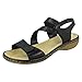 Price comparison product image Rieker Womens 659C7-00 Rieker Damen 659C7 Sandalen Sandal, Black, 7 UK