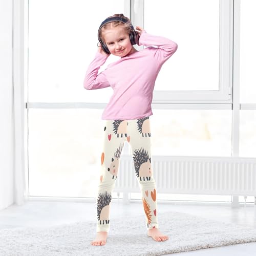 Toddler Girls Leggings Printed Yoga Pants Leggings Hedgehog Love Heart for Kids4