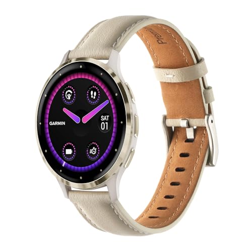 Chofit Armband kompatibel mit Garmin Venu 3S, Ersatzarmband, weiches Leder, 18 mm, Bänder für Venu 3S/Venu 2S/Forerunner 265S 255S/Vivoactive 4S/Vivomove 3S, Kunstleder