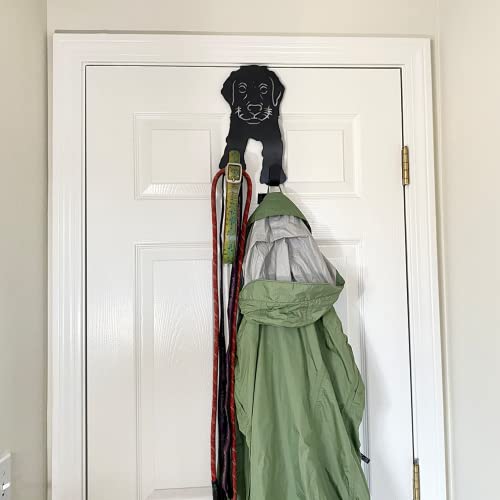 Evelots Dog Over The Door Hooks for Hanging-Black-Over The Door Organizer-Strong Metal Hooks