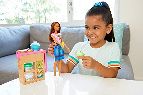 Barbie Noodle Bar Playset con Muñeca y Accesorios miniatura 2