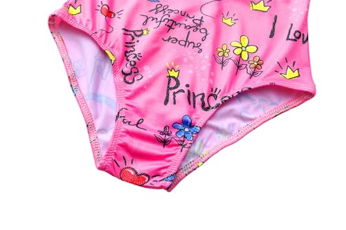 Image of iLover Girls Sparkle One Piece Swimsuits Crossback Swimwear Beach Bathing Suit with Adjustable Strap 4-10 Years