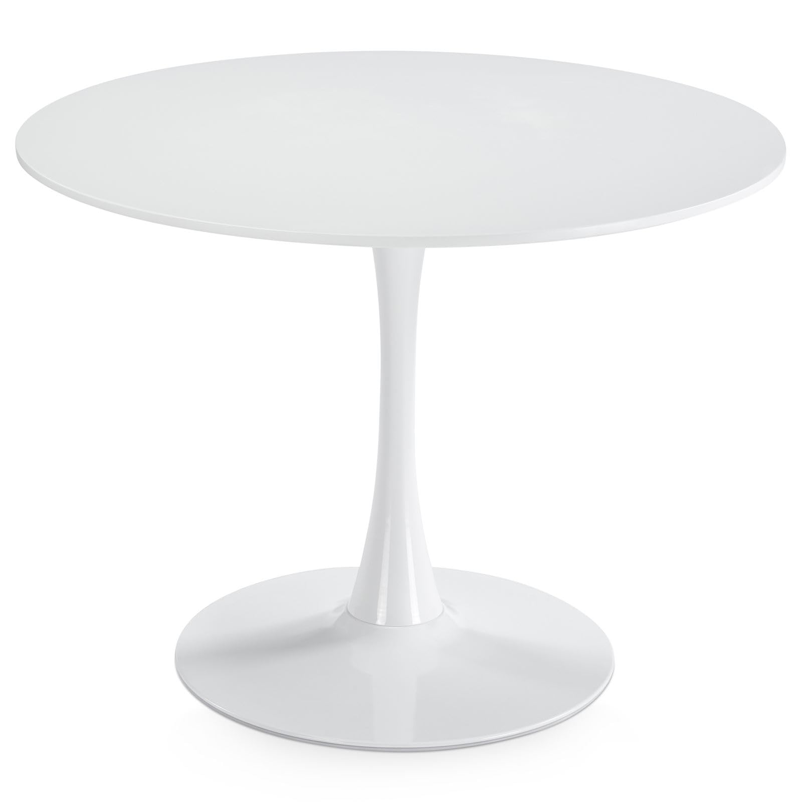 IDIMEX Esstisch Loire, rund 100 cm, Weiß - Esszimmertisch mit Tulpenfuß, runder Küchentisch aus lackiertem MDF, ideal für kleine Essbereiche, modernes Design, pflegeleicht und robust