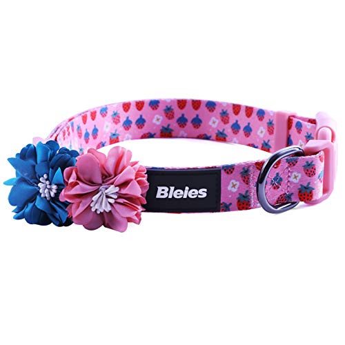 BLEIES Dog Collar with Removable Decoration Flower, Cute Puppy Collar, ...