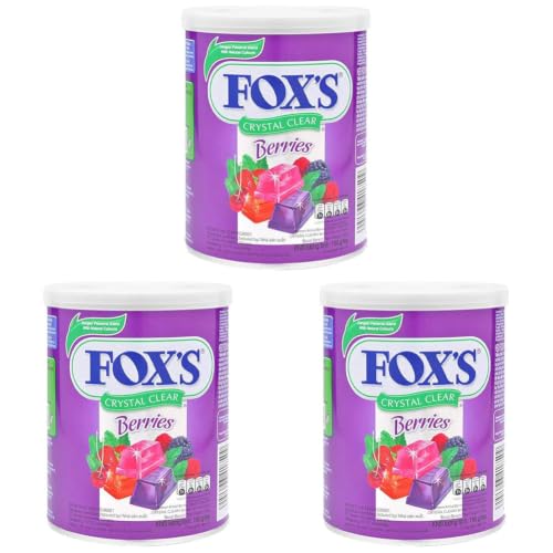 Image of Fox's Crystal Clear Mix Fruit Berry Candy, 6.35 Oz / 180 Grams (Pack of 3)