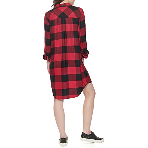 DKNY Women's Flannel Elevated Jeans Woven Top4