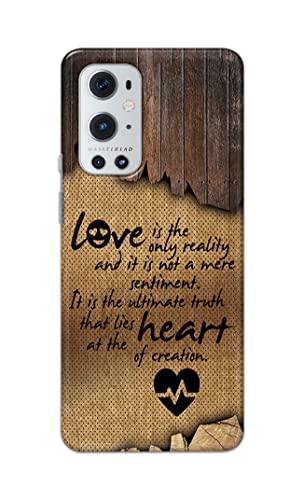 Image of PRINTFIDAA Love is The Only Reality and It is Not Mere Sentiment Printed Designer Hard Case for OnePlus 9 Pro Back Cover -(e) RPM1010