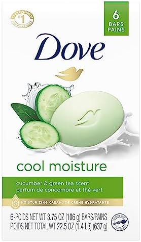 Dove Refreshing Beauty Bar skin care for Revitalized Skin Cucumber and Green Tea 106 g 6 count