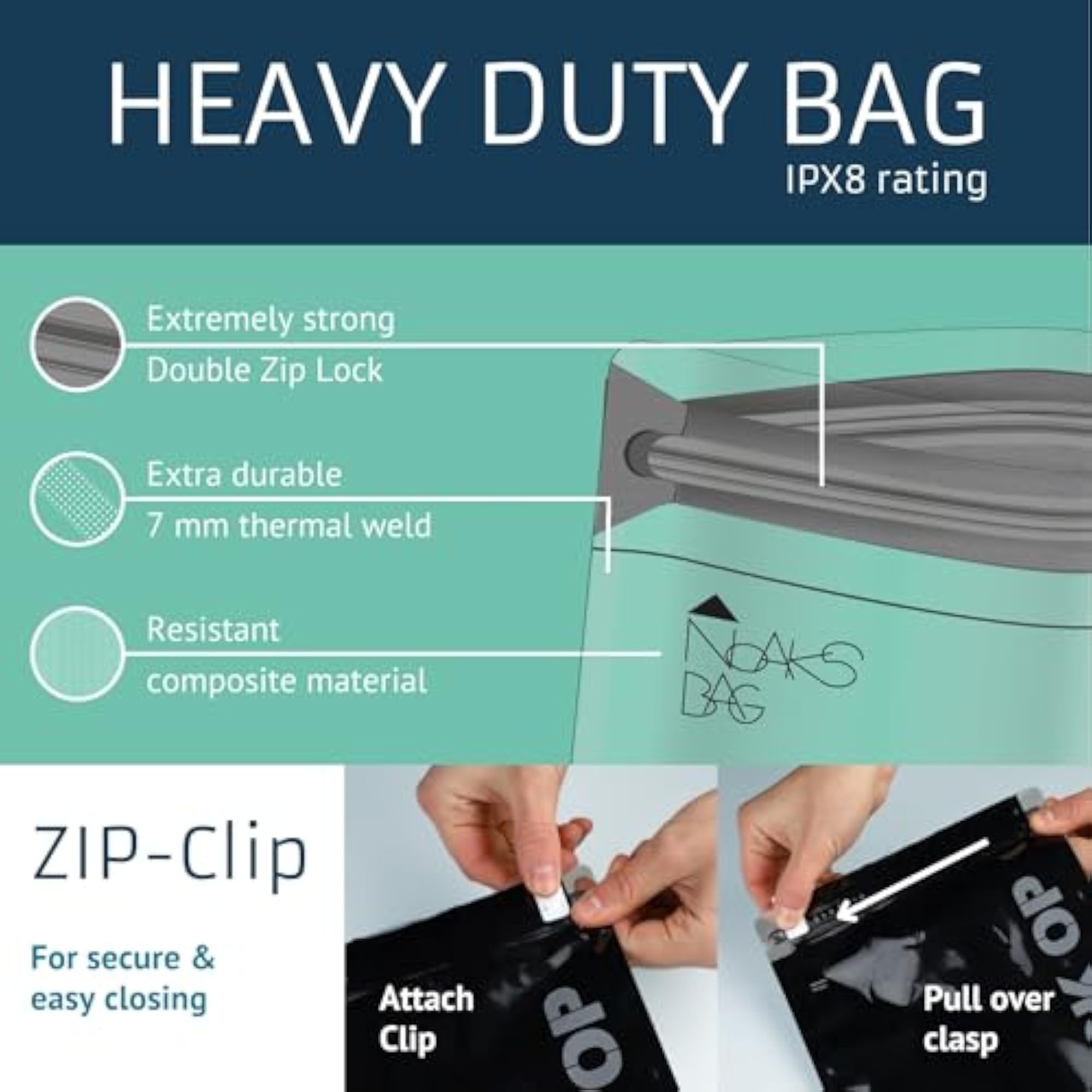 5 Pack Waterproof Bags, IPX8 Travel Organiser Pack