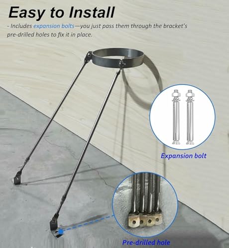 Support d'anneau en acier inoxydable pour conduit de cheminée et four haute performance - 5
