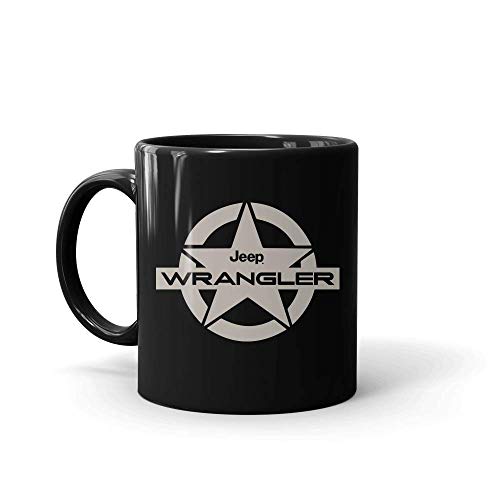 Taza negra Jeep Wrangler 11 oz diseño Star Graphic miniatura 1