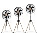 Jocca Ventilador de Pie Trípode 40cm Estilo Retro Industrial Negro y Madera Imagen de Jocca Ventilador de Pie Trípode 40cm Estilo Retro Industrial Negro y Madera