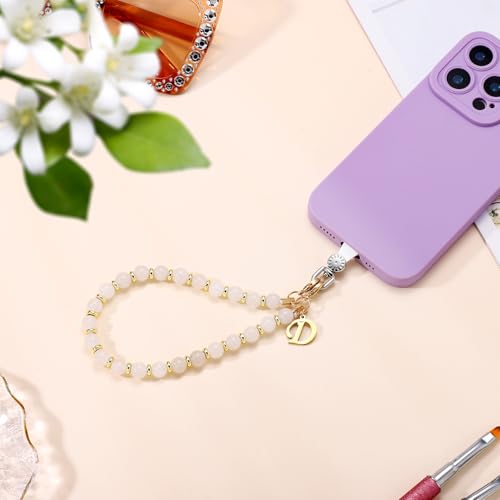1 Set Beaded Phone Wrist Strap, Initial Phone Charms Detachable Letter B - Photo 51 sur 176