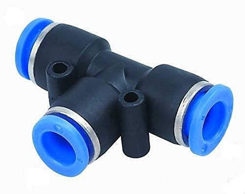 MettleAir MTE 1/8-1/8 Push to Connect Tee T Union Fitting, 1/8