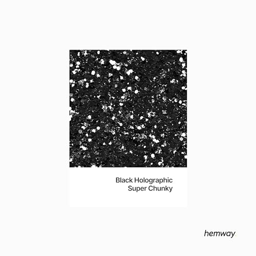 Eco Friendly Biodegradable Glitter, Black Holographic, Super Chunky (1/8" 0.125" 3mm) - Image 2
