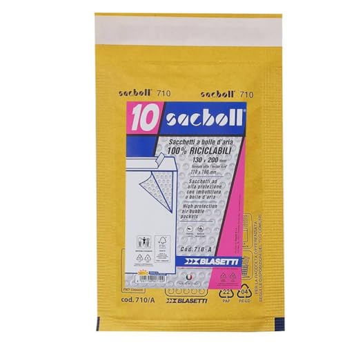 Enveloppes Postales Matelassées SACBOLL A Bulles 13x20 Autocollantes 10pcs