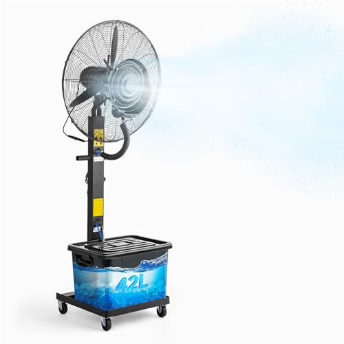 ROVSUN Max 6500CFM Misting Fan, 26Inch High Velocity Industrial Mister