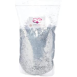 Glitterexpress 040CS1000 Glitzer, silber, 1 kg, 1000 Gramm