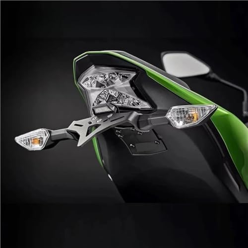 Support de plaque immatriculation moto courte avec éclairage LED