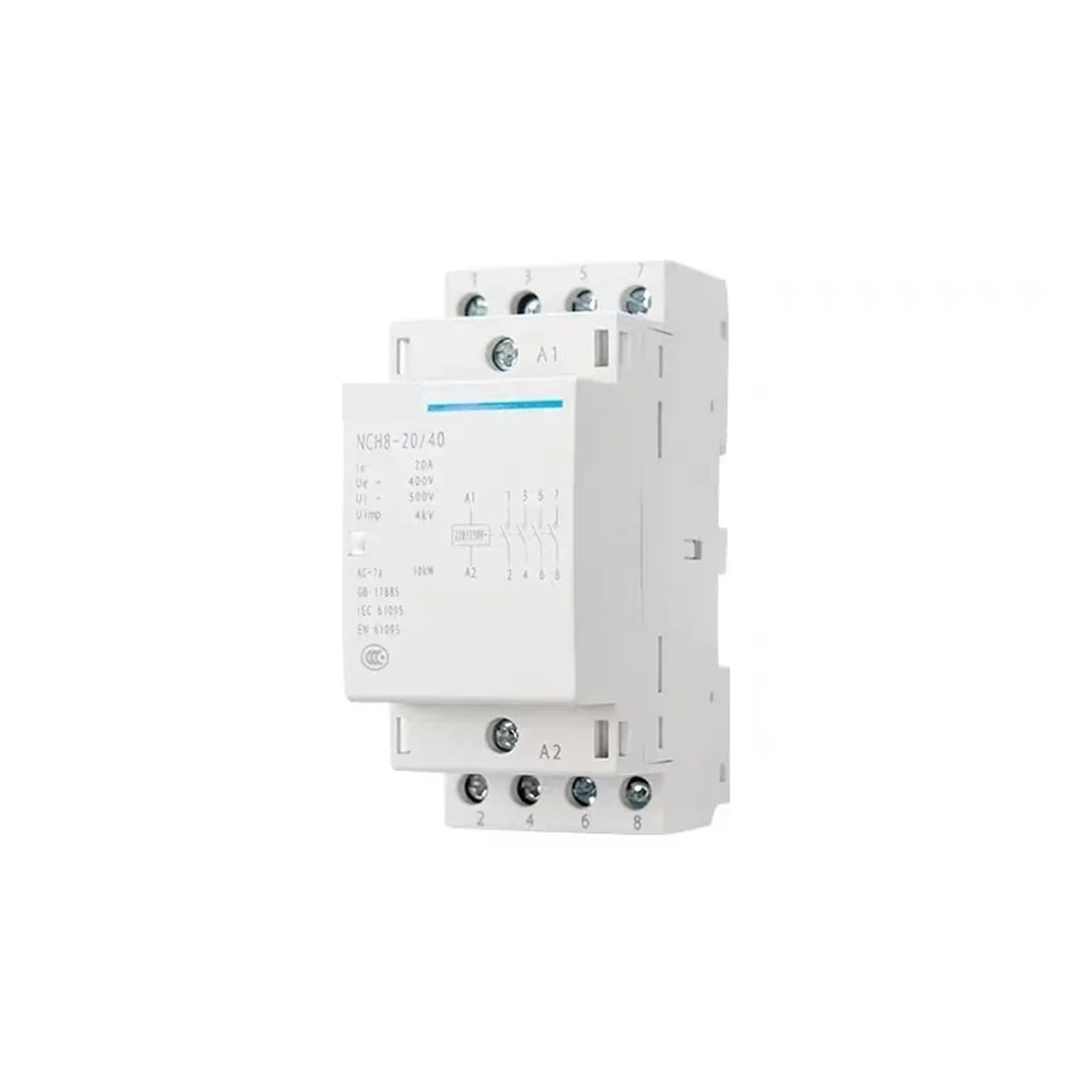 NCH8-63/20 Contactor Modular de CA for el hogar 220V 230V 20A 25A 40A 63A 1NO 1NC 2NO 2NC 4NO NCH8-20 25 40(NCH8-63A,4NO)