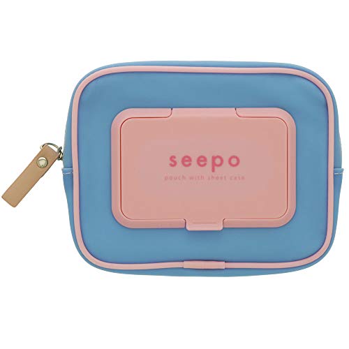 サンスター文具 除菌シートポーチ シーポミニ ブルー S2290421